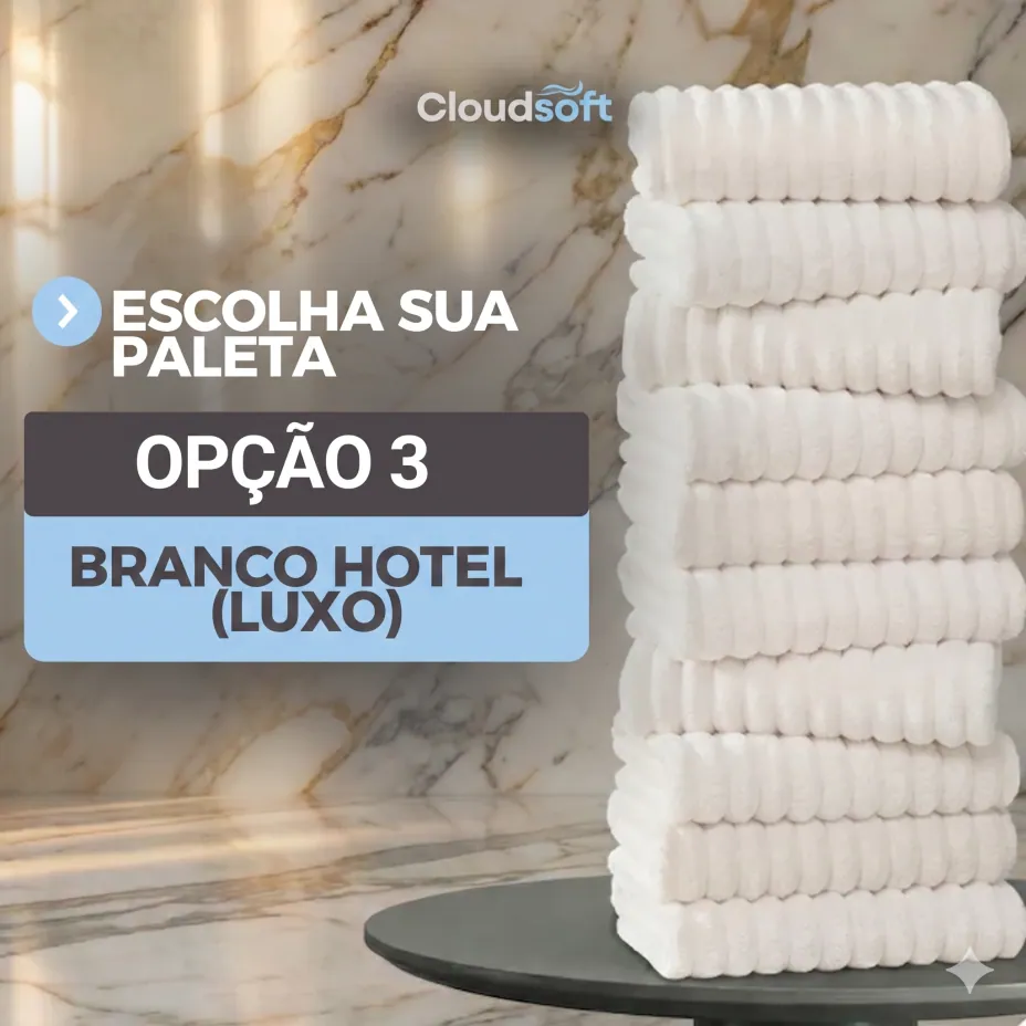 CloudSoft, Toalha Premium Algodão Turco | Kit 10 Banhão com 10 Rosto