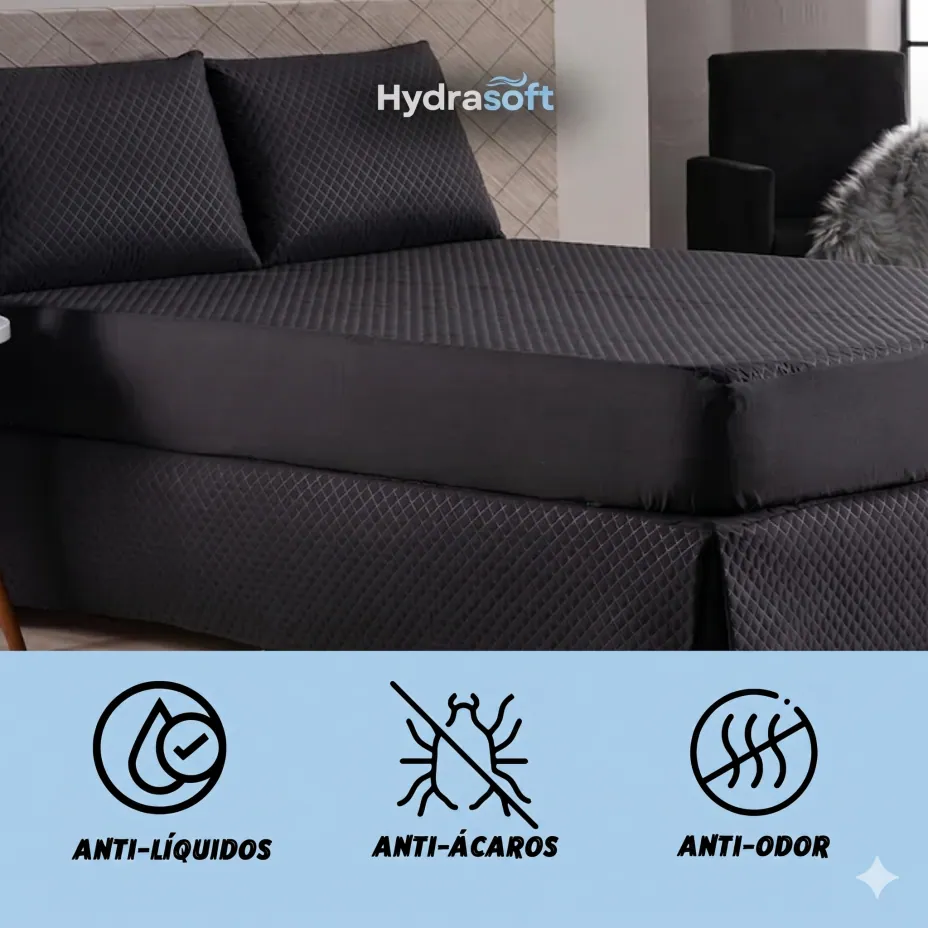 Hydra Soft Jogo de Cama Impermeável Premium, Capa com 2 Fronhas