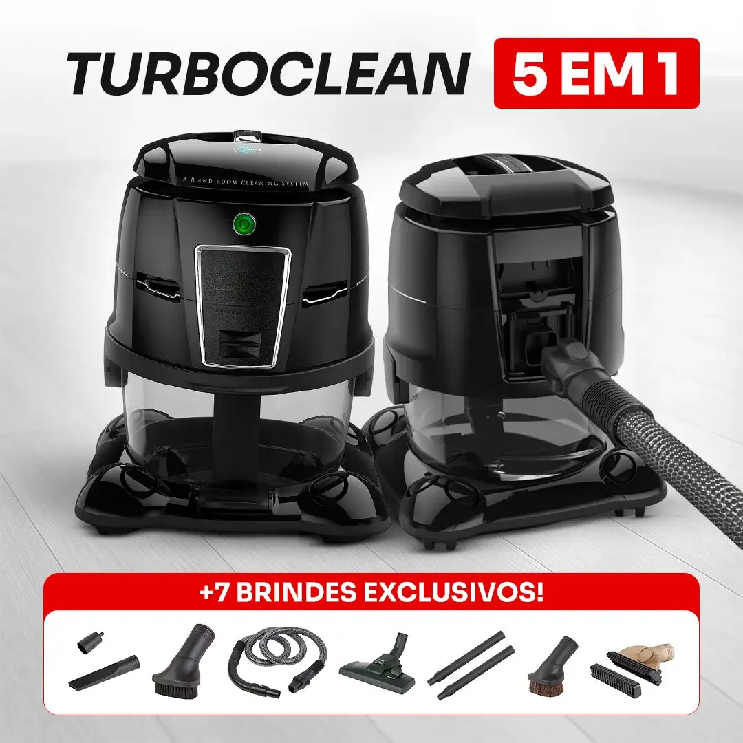 As duas vistas da máquina e, embaixo, os sete acessórios que acompanham o kit